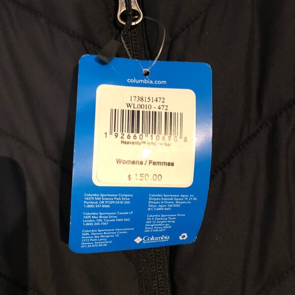 🆕Columbia Women's Heavenly Hooded Jacket- Small- Black - Brand NEW-Authentic - Picture 5 of 5
